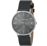Buy Shop Coach Charles Black Dial Black Leather Strap Watch for Men - 14602157 USA Online