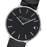 Buy Shop Coach Charles Black Dial Black Leather Strap Watch for Men - 14602157 USA Online