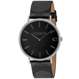 Buy Shop Coach Charles Black Dial Black Leather Strap Watch for Men - 14602157 USA Online
