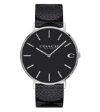 Buy Shop Coach Charles Black Dial Black Leather Strap Watch for Men - 14602157 USA Online