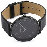 Buy Shop Coach Charles Black Dial Black Leather Strap Watch for Men - 14602434 USA Online
