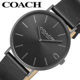 Buy Shop Coach Charles Black Dial Black Leather Strap Watch for Men - 14602434 USA Online