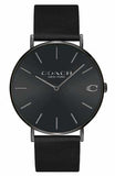 Buy Shop Coach Charles Black Dial Black Leather Strap Watch for Men - 14602434 USA Online