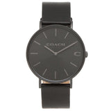 Buy Shop Coach Charles Black Dial Black Leather Strap Watch for Men - 14602434 USA Online