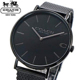 Buy Shop Coach Charles Black Dial Black Mesh Bracelet Watch for Men - 14602148 USA Online