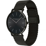 Buy Shop Coach Charles Black Dial Black Mesh Bracelet Watch for Men - 14602148 USA Online