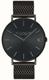 Buy Shop Coach Charles Black Dial Black Mesh Bracelet Watch for Men - 14602148 USA Online