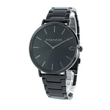 Buy Shop Coach Charles Black Dial Black Steel Strap Watch for Men - 14602431 USA Online