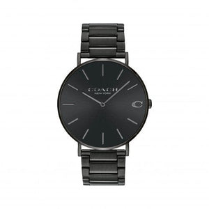 Buy Shop Coach Charles Black Dial Black Steel Strap Watch for Men - 14602431 USA Online