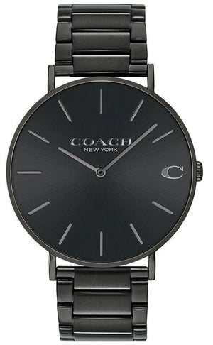 Buy Shop Coach Charles Black Dial Black Steel Strap Watch for Men - 14602431 USA Online