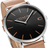 Buy Shop Coach Charles Black Dial Brown Leather Strap Watch for Men - 14602155 USA Online