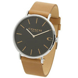 Buy Shop Coach Charles Black Dial Brown Leather Strap Watch for Men - 14602155 USA Online