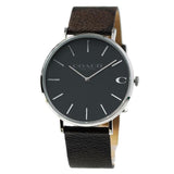 Buy Shop Coach Charles Black Dial Brown Leather Strap Watch for Women - 14602156 USA Online