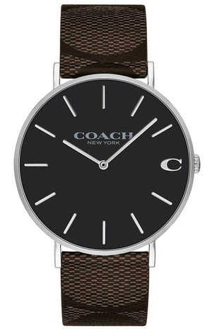 Buy Shop Coach Charles Black Dial Brown Leather Strap Watch for Women - 14602156 USA Online