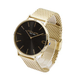 Buy Shop Coach Charles Black Dial Gold Mesh Bracelet Watch for Men - 14602440 USA Online