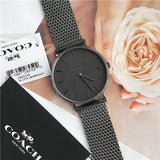 Buy Shop Coach Charles Black Dial Grey Mesh Bracelet Watch for Men - 14602145 USA Online