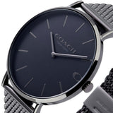Buy Shop Coach Charles Black Dial Grey Mesh Bracelet Watch for Men - 14602145 USA Online