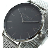 Buy Shop Coach Charles Black Dial Grey Mesh Bracelet Watch for Men - 14602145 USA Online