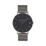 Buy Shop Coach Charles Black Dial Grey Mesh Bracelet Watch for Men - 14602145 USA Online