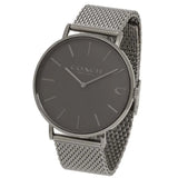 Buy Shop Coach Charles Black Dial Grey Mesh Bracelet Watch for Men - 14602145 USA Online
