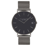 Buy Shop Coach Charles Black Dial Grey Mesh Bracelet Watch for Men - 14602145 USA Online