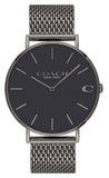 Buy Shop Coach Charles Black Dial Grey Mesh Bracelet Watch for Men - 14602145 USA Online