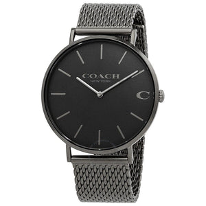 Buy Shop Coach Charles Black Dial Grey Mesh Bracelet Watch for Men - 14602145 USA Online