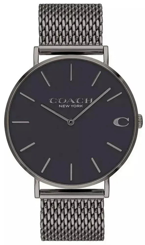 Buy Shop Coach Charles Black Dial Grey Mesh Bracelet Watch for Men - 14602145 USA Online