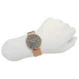 Buy Shop Coach Charles Black Dial Rose Gold Mesh Bracelet Watch for Men - 14602552 USA Online