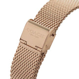 Buy Shop Coach Charles Black Dial Rose Gold Mesh Bracelet Watch for Men - 14602552 USA Online