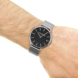 Buy Shop Coach Charles Black Dial Silver Mesh Bracelet Watch for Men - 14602144 USA Online