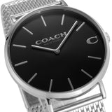 Buy Shop Coach Charles Black Dial Silver Mesh Bracelet Watch for Men - 14602144 USA Online