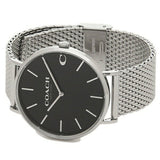 Buy Shop Coach Charles Black Dial Silver Mesh Bracelet Watch for Men - 14602144 USA Online