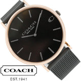 Buy Shop Coach Charles Black Ion Dial Black Mesh Bracelet Watch for Men - 14602470 USA Online