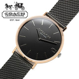 Buy Shop Coach Charles Black Ion Dial Black Mesh Bracelet Watch for Men - 14602470 USA Online