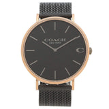 Buy Shop Coach Charles Black Ion Dial Black Mesh Bracelet Watch for Men - 14602470 USA Online
