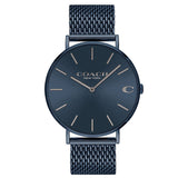 Buy Shop Coach Charles Blue Dial Blue Mesh Bracelet Watch for Men - 14602146 USA Online