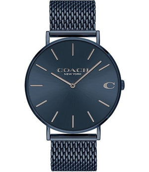 Buy Shop Coach Charles Blue Dial Blue Mesh Bracelet Watch for Men - 14602146 USA Online