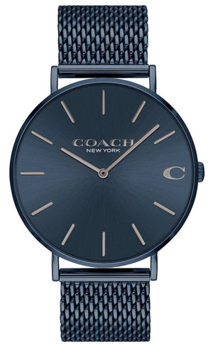 Buy Shop Coach Charles Blue Dial Blue Mesh Bracelet Watch for Men - 14602146 USA Online