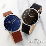 Buy Shop Coach Charles Blue Dial Brown Leather Strap Watch for Men - 14602151 USA Online