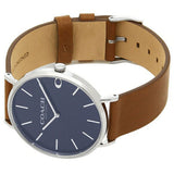 Buy Shop Coach Charles Blue Dial Brown Leather Strap Watch for Men - 14602151 USA Online