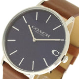 Buy Shop Coach Charles Blue Dial Brown Leather Strap Watch for Men - 14602151 USA Online