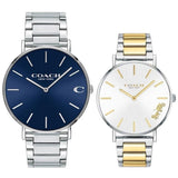 Buy Shop Coach Charles Blue Dial Silver Steel Strap Watch for Men - 14602429 USA Online