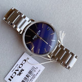 Buy Shop Coach Charles Blue Dial Silver Steel Strap Watch for Men - 14602429 USA Online