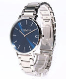 Buy Shop Coach Charles Blue Dial Silver Steel Strap Watch for Men - 14602429 USA Online