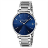 Buy Shop Coach Charles Blue Dial Silver Steel Strap Watch for Men - 14602429 USA Online