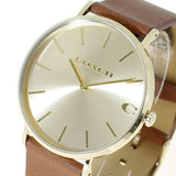 Buy Shop Coach Charles Gold Dial Brown Leather Strap Watch for Women - 14602433 USA Online