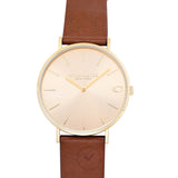 Buy Shop Coach Charles Gold Dial Brown Leather Strap Watch for Women - 14602433 USA Online