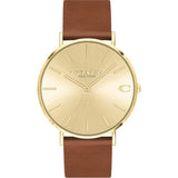 Buy Shop Coach Charles Gold Dial Brown Leather Strap Watch for Women - 14602433 USA Online