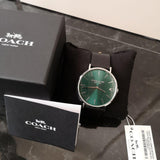 Buy Shop Coach Charles Green Dial Black Leather Strap Watch for Men - 14602436 USA Online